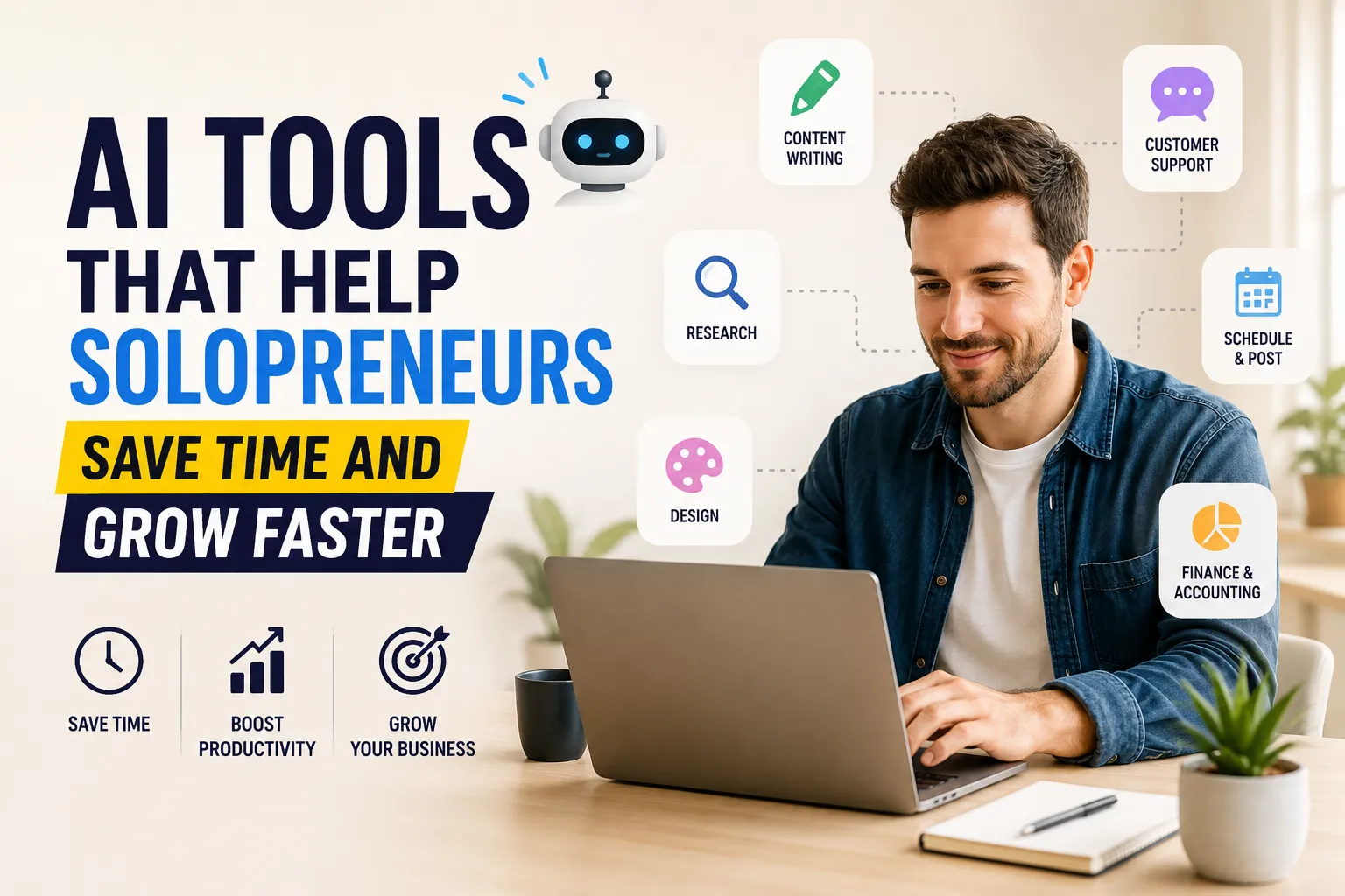 AI Tools That Help Solopreneurs Save Time and Grow Faster