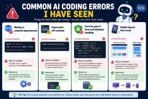 common mistakes beginners make. while generating codes