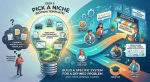 select a nich for selling notion templates